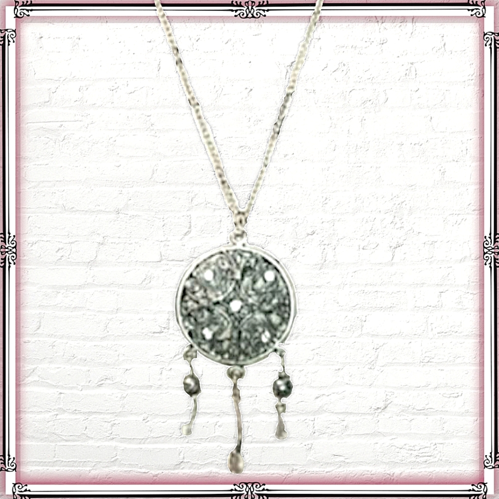 Vintage Silver Dream Catcher Pendent Tribal Necklace